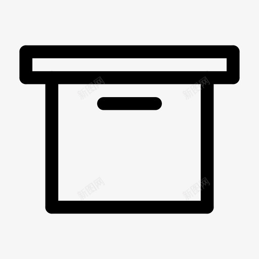 办公盒档案档案盒图标svg_新图网 https://ixintu.com 办公 圆盖 文件 档案 直线