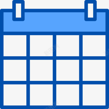 日历网站和电子邮件4蓝色图标图标