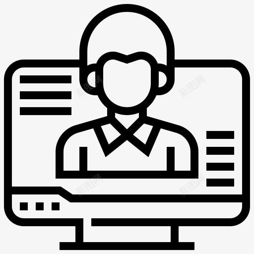 会议计算机顾问图标svg_新图网 https://ixintu.com 会议 在线教育 学习 联系人 计算机 顾问