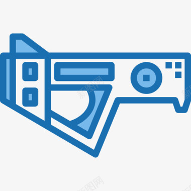 枪vrdigital4蓝色图标图标