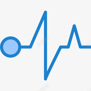 心电图健康护理31蓝色图标图标