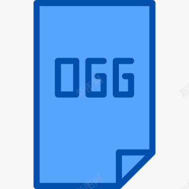 Ogg音乐58蓝色图标图标