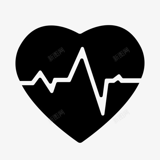 心率心跳脉搏图标svg_新图网 https://ixintu.com 心率 心跳 脉搏 跑步图标