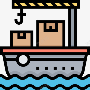 货船54号交货线型颜色图标图标