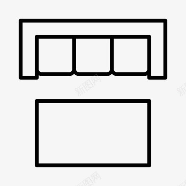 休息室和桌子建筑师建筑图标图标