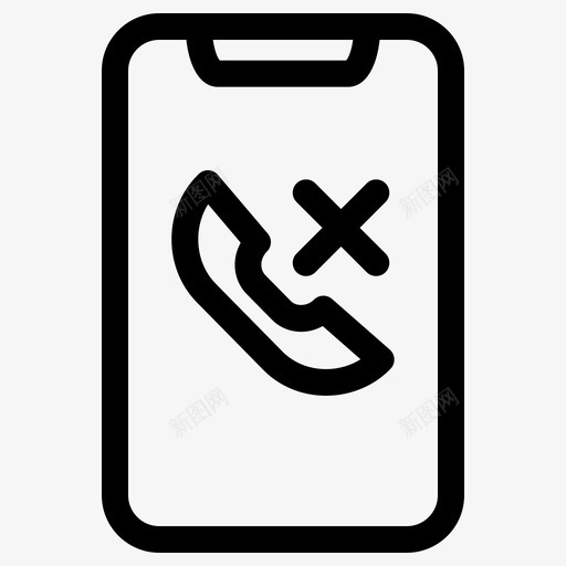 电话未应答呼叫移动图标svg_新图网 https://ixintu.com 呼叫 小工 工具 应答 手机 智能 电话 移动