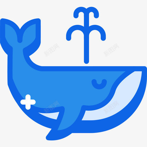 鲸鱼海边4蓝色图标svg_新图网 https://ixintu.com 海边4 蓝色 鲸鱼