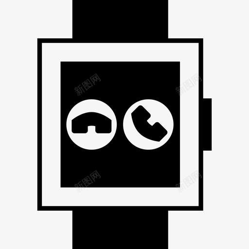 智能手表来电取消拒绝图标svg_新图网 https://ixintu.com 取消 拒绝 智能手表字形 智能手表来电 来电