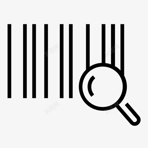 条形码扫描搜索图标svg_新图网 https://ixintu.com 图标 扫描 搜索 条形码 线路 购物