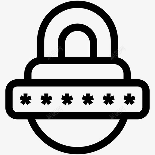 密码锁私人图标svg_新图网 https://ixintu.com 密码 私人 网络安全