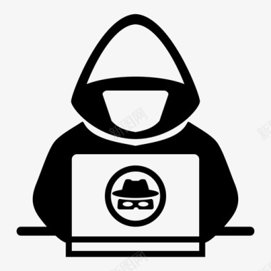 黑客匿名者犯罪图标图标
