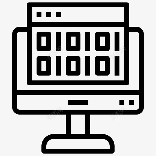 二进制数据警察14线性图标svg_新图网 https://ixintu.com 二进制 数据 线性 警察