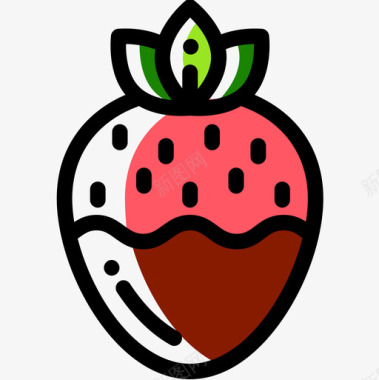 草莓糖果8颜色省略图标图标