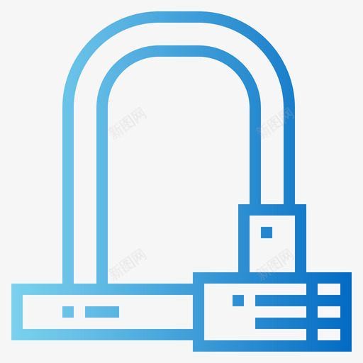 锁定循环3渐变图标svg_新图网 https://ixintu.com 循环3 渐变 锁定