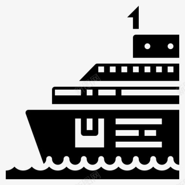 船保险物流图标图标