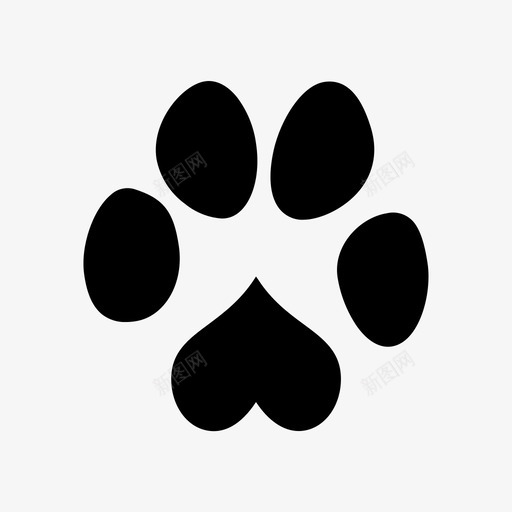 爪子狗宠物图标svg_新图网 https://ixintu.com 宠物 情感 支持 治疗 照顾 爪子 自我