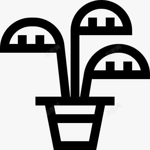 竹子家庭用植物18线状图标svg_新图网 https://ixintu.com 家庭 植物 竹子 线状