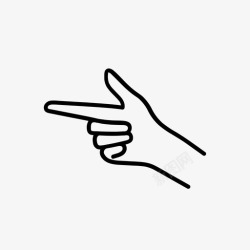 手指的语言左手指肢体语言手图标高清图片