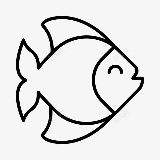 鱼动物水上图标svg_新图网 https://ixintu.com 动物 水上 水上运动 潜水