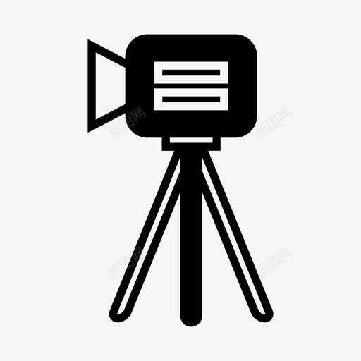 照相机装置镜头图标svg_新图网 https://ixintu.com 三脚架 摄像机 照相机 装置 镜头