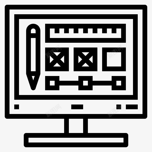 平面网页117线性图标svg_新图网 https://ixintu.com 平面设计 线性 网页设计117