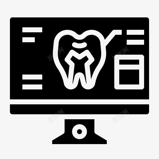正位片牙科牙医图标svg_新图网 https://ixintu.com 固体 射线 正位 牙医 牙科
