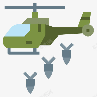 直升机核5号扁平图标图标