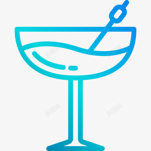 鸡尾酒食品和饮料6线性梯度图标svg_新图网 https://ixintu.com 梯度 线性 食品 饮料 鸡尾酒