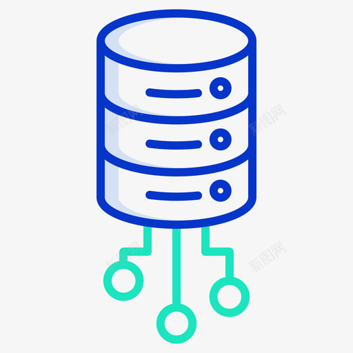 数据库网站服务器和主机5轮廓颜色图标svg_新图网 https://ixintu.com 数据库 网站服务器和主机5 轮廓颜色