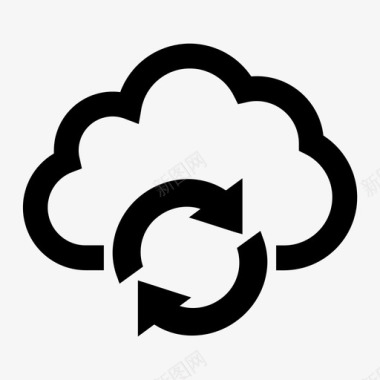 云共享云计算协作图标图标