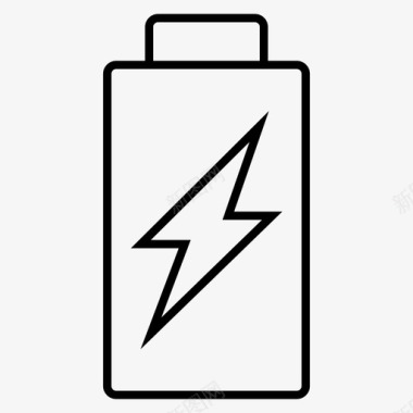 电池充电能量锐利图标图标