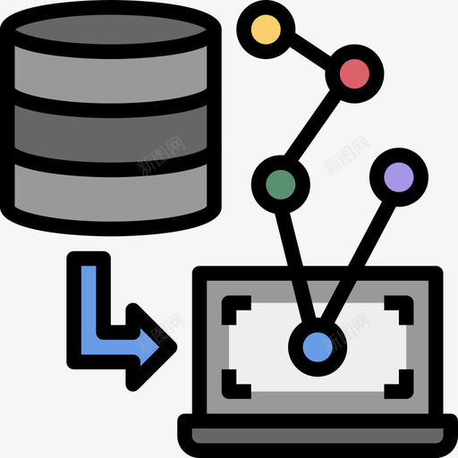 服务器网络技术3线颜色图标svg_新图网 https://ixintu.com 服务器 线颜色 网络技术3