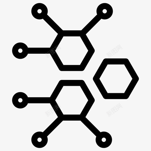 分子原子结构原子图标svg_新图网 https://ixintu.com 分子 化学式 化学结构 原子 原子结构 科学教育线图标