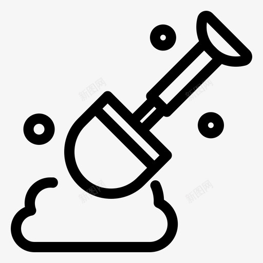 施工电铲工具图标svg_新图网 https://ixintu.com 工具 施工 施工线 电铲