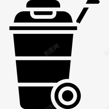 垃圾箱垃圾5字形图标图标