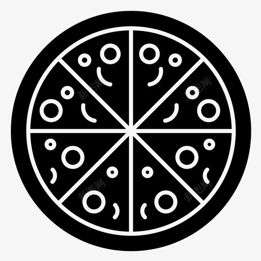 披萨食品美食家图标svg_新图网 https://ixintu.com 固体 字形 披萨 美食家 食品