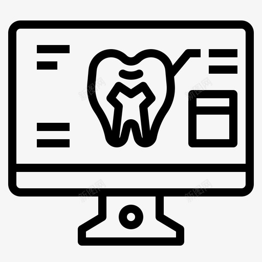 正位片牙科牙医图标svg_新图网 https://ixintu.com 射线 正位 牙医 牙科 牙齿 轮廓