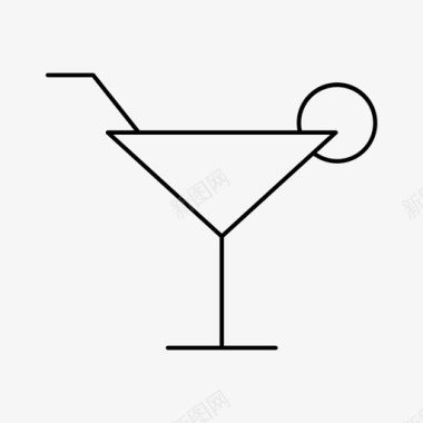 鸡尾酒杯酒精酒吧图标图标