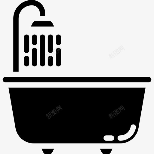 浴室家居装饰4填充图标svg_新图网 https://ixintu.com 填充 家居装饰4 浴室