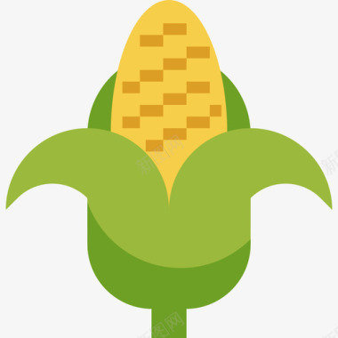玉米秋季64平坦图标图标