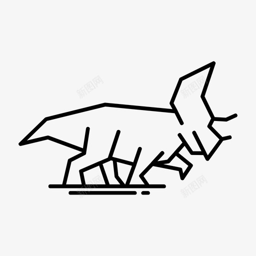 三角龙动物恐龙图标svg_新图网 https://ixintu.com 三角 中华 中的 佼佼者 动物 恐龙