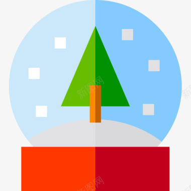 雪花地球仪圣诞144扁平图标图标