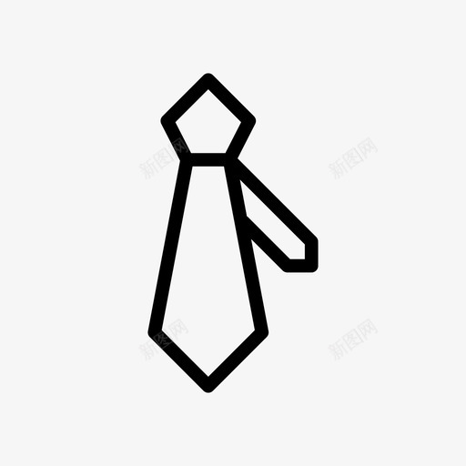 领带布料衣服图标svg_新图网 https://ixintu.com 布料 穿着 符号 衣服 购物 路线 领带