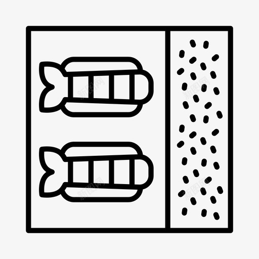生鱼片盒烹饪餐饮图标svg_新图网 https://ixintu.com 快餐 日式 烹饪 餐饮 鱼片