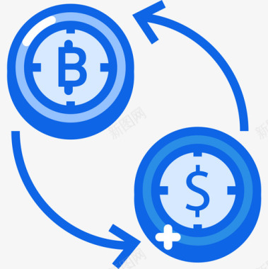 交换加密4蓝色图标图标