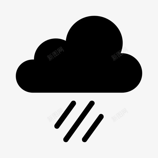 雨气候云图标svg_新图网 https://ixintu.com 天气 字形 旅行 气候 路线 预报