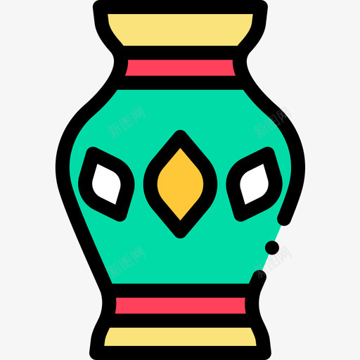 花瓶瓷器41线性颜色图标svg_新图网 https://ixintu.com 瓷器41 线性颜色 花瓶