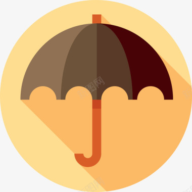 雨伞秋季68扁平图标图标