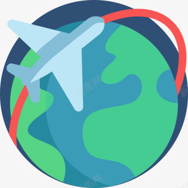 飞机旅行app17扁平图标图标