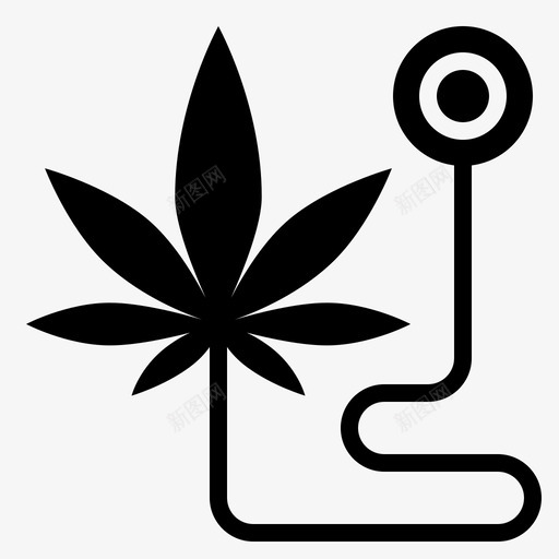 医学中的大麻医生大麻图标svg_新图网 https://ixintu.com 中的 医学 医生 大麻 字形 药物